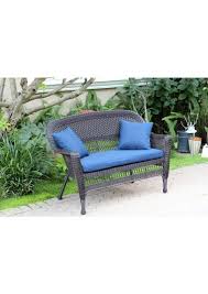 Espresso Wicker Love Seat