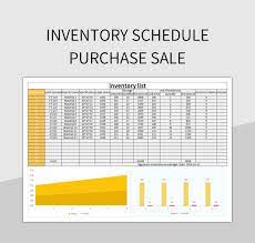 inventory schedule purchase excel