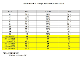 Bill Levkoff Size Chart Gallery Of Chart 2019