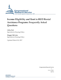 Income Eligibility And Rent In Hud Rental Assistance