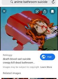 This list may contain graphic content and anime spoilers. Not 100 Sure If This Useful But I Searched Up Anime Bathroom Suicide And Found This Looks Slightly 80s Ish Though I M Not Certain Sakisanobashi