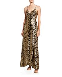 Leopard Sequin Sleeveless Wrap Dress