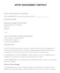 Artist Management Contract Template Music 8 Templates Pages