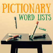 lists of pictionary words s
