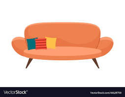 Orange Sofa Icon Royalty Free Vector