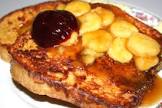 bananas foster raspberry french toast