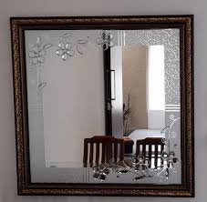 Acid Etched Wall Mirror