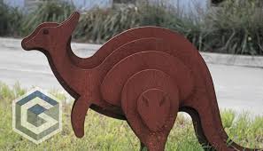 Laser Cut Metal Kangaroo Sculptures
