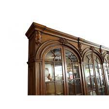 american arch bookcase with glass doors