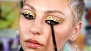just some bad gold leaf eye makeup