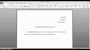 Tutorial How To Set Up Your College Essay Youtube