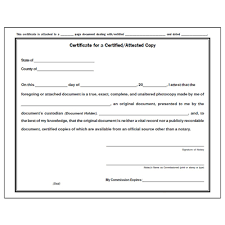 texas attested copy certificate pad