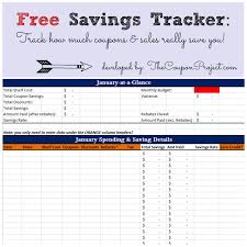 Savings Tracker The Coupon Project