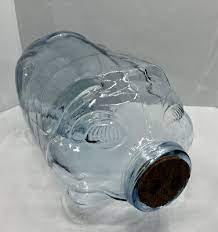 Vintage Glass Libbey Piggy Bank Jar