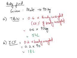 solved body fluid calculation