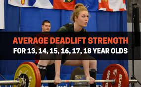 average deadlift strength for 13 14