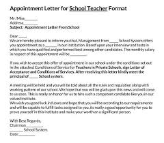 22 teacher appointment letter sles