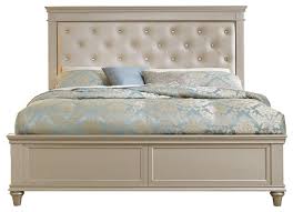 Cairo Modern Glam Queen Bed Pearl