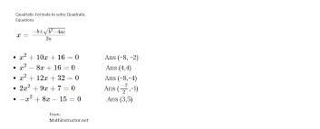 How To Solve Quadratic Equations Using