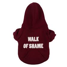 Walk Of Shame Thermal Lined Dog Hoodie From Fab Dog