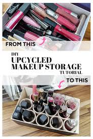 diy upcycled makeup storage lipstick