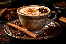 sweet Turkish salep drink with cinnamon and grated coconut, Generative AI  24679387 Stock Photo at Vecteezy
