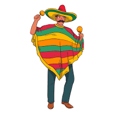 mexican maracas player cartoon png