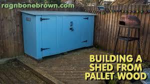 building a shed using pallet wood