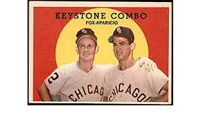 This was the largest topps set in existence when it was originally released. Amazon Com 1959 Topps 408 Keystone Combo Luis Aparicio Nellie Fox Chicago White Sox Baseball Card Dean S Cards 5 Ex White Sox Collectibles Fine Art