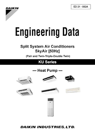 Daikin Engineering Data Split Skyair Ku Fhyc Kve Fhy Bve