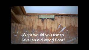 how to level out hardwood flooring