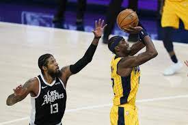 The lumbering roy hibbert would stand under the basket and block anything in sight but was pretty useless at the other end of the floor. Paul George Leads Clippers Over Pacers To Extend Win Streak Los Angeles Times