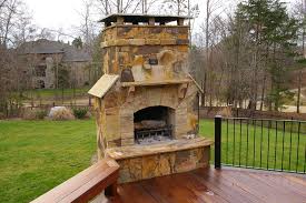 Batu Wood Porch With Fireplace