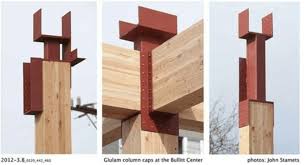 30 glulam beams with metal connections