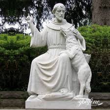 Outdoor Catholic Marble St Francis With