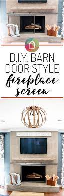 Barn Door Style Fireplace Screen