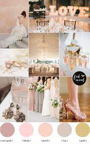 rose blush gold wedding theme wedding