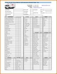 7 Home Inventory Template Procedure Sample Household List