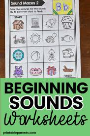beginning sounds worksheets printable