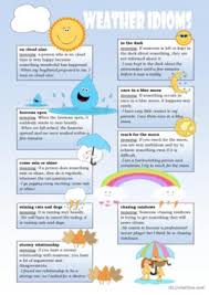 21 weather idioms english esl