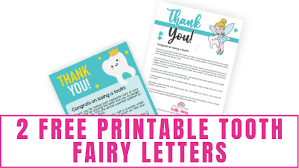 2 free printable tooth fairy letters