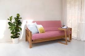 Contemporary Solid Oak 3 Seat Sofa Bed