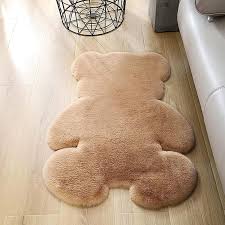 bear shaped area rug cute bedroom rugs