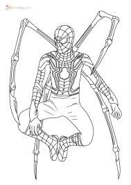 Pin by marie estep on coloring pages spider coloring page. Iron Spiderman Coloring Pages New Pictures Free Printable