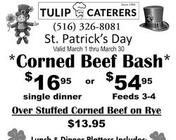 Stables St. Patrick's Day Catering Menu