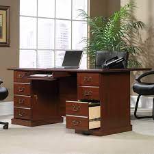 Maybe you would like to learn more about one of these? Sauder Heritage Hill Engineered Wood Large Executive Desk In Classic Cherry 109843