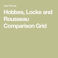 Hobbes Locke And Rousseau Comparison Grid School 2016 Grid