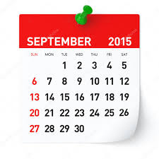 Septiembre De 2015 Calendario Fotos De Stock Klenger