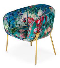 Shop over 2,500 top chair floral and earn cash back all in one place. Modrest Falco Contemporary Floral Velvet And Gold Accent Chair