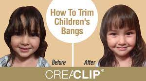 how to trim children s bangs you